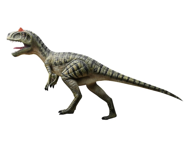 Dinosauro su sfondo bianco giurassico