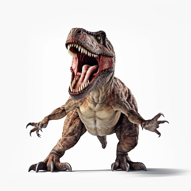 A dinosaur with a large mouth that has a large t - rex on it.