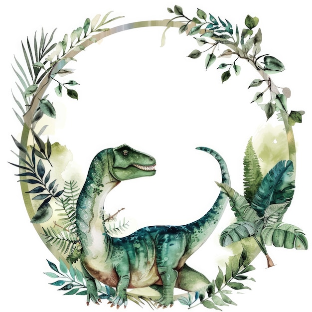 a dinosaur with a picture of a dinosaur in the middle of it