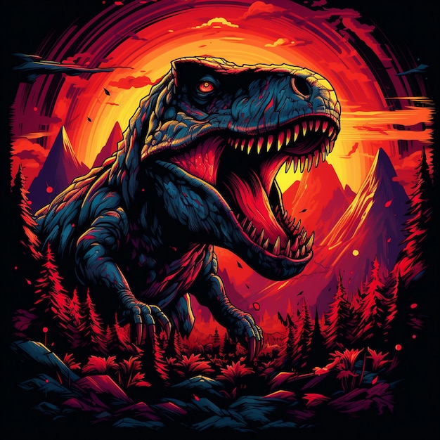 Foto dinosaurus illustratie ontwerp