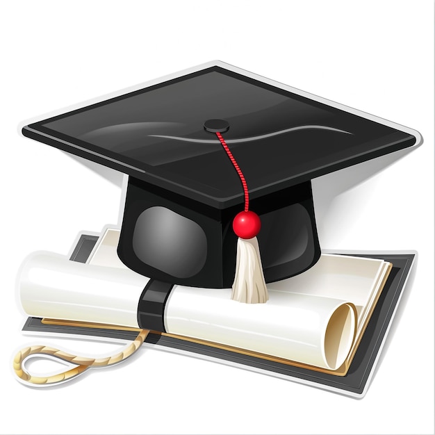 a diploma with a pencil and a diploma in it