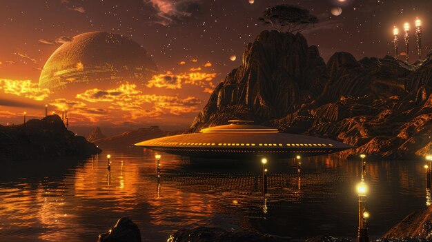 A Diplomatic Envoys Ship Lands on an Alien World