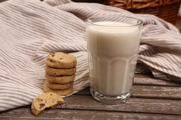 Окунаем вкусное печенье в стакан молока