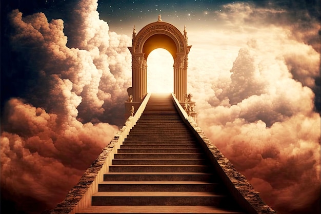 Direct stairway to heaven path to god