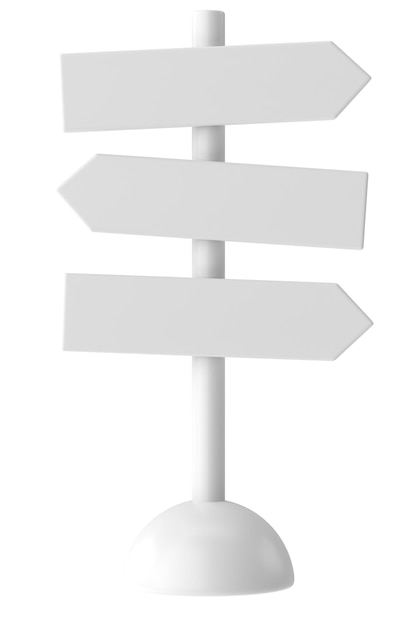 Direction sign 3D signpost 3D illustration