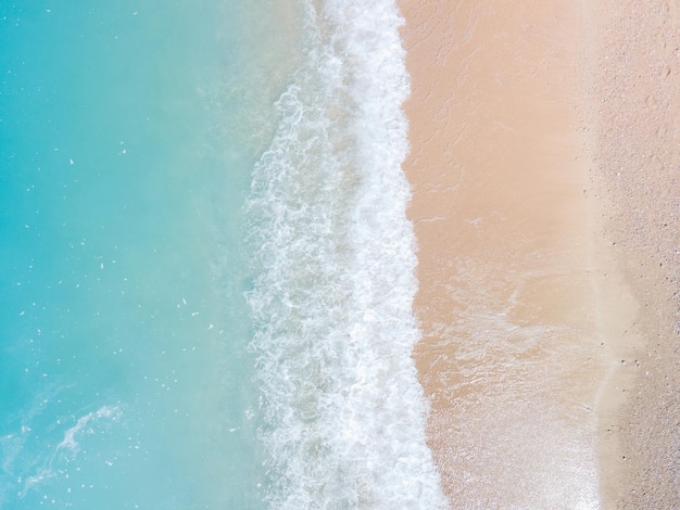 Directly above overhead view of sea beach