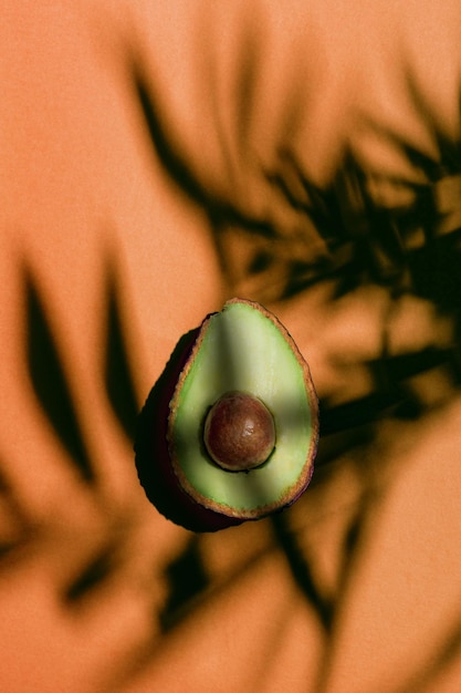 Photo directly above shot of avocado