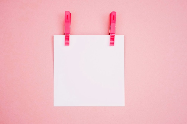 directly above shot of blank paper on white background