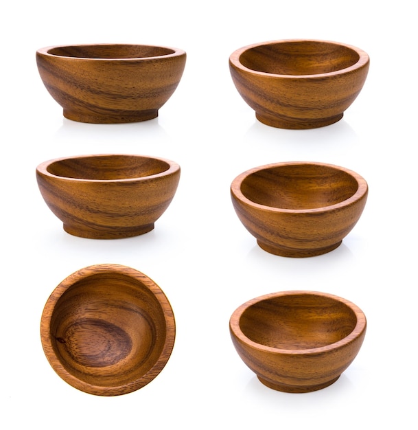 Directly above shot of bowls against white background