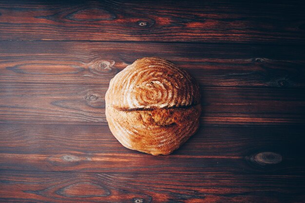 Photo directly above shot of bread on table