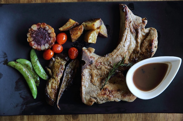 Directly above shot of breakfast served on table