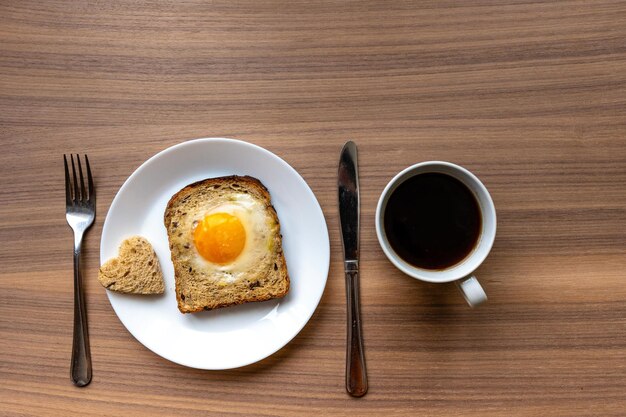 Photo directly above shot of breakfast served on table