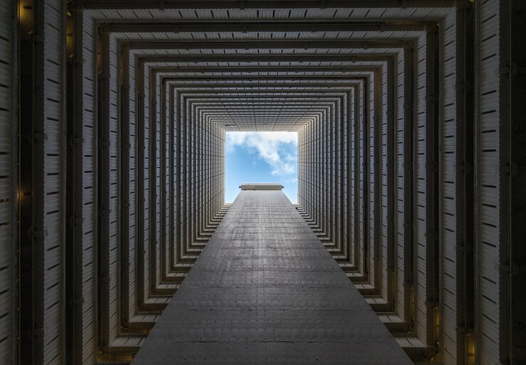 Photo directly below shot of building