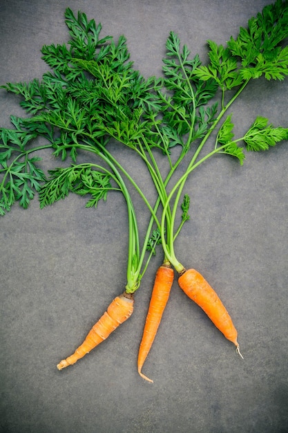 directly above shot of carrots