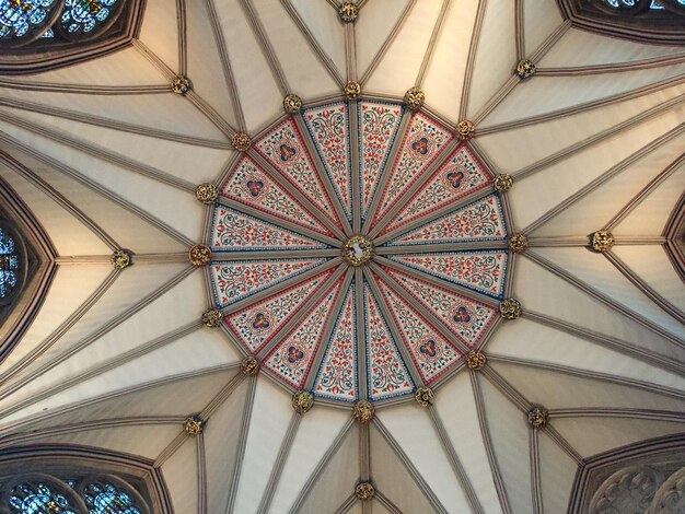 Foto direttamente sotto il soffitto di york minster