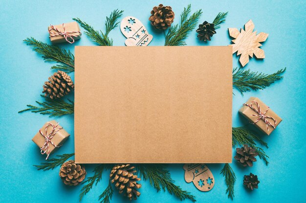 Directly above shot of christmas decorations on table