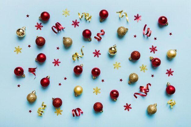 Photo directly above shot of christmas decorations on white background