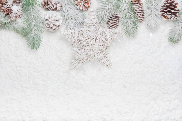 Directly above shot of christmas decorations during winter