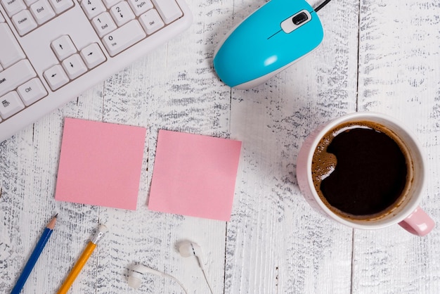 Photo directly above shot of coffee cup on table