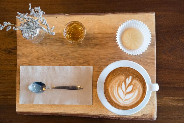 Directly above shot of coffee on table