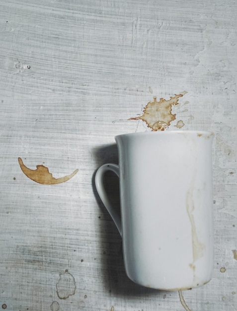 Photo directly above shot of coffee on table