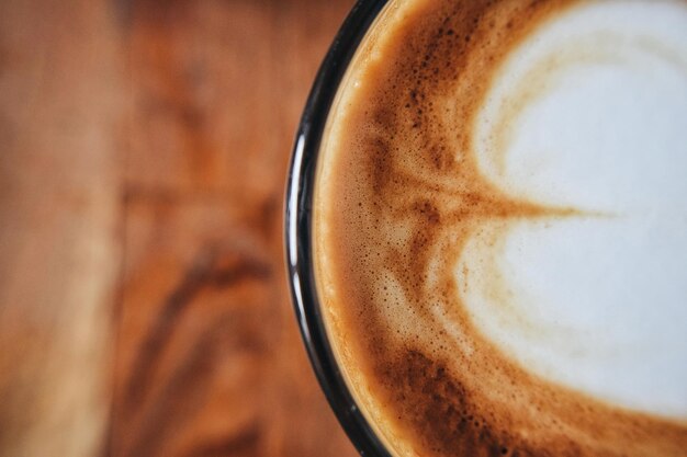 Photo directly above shot of coffee on table