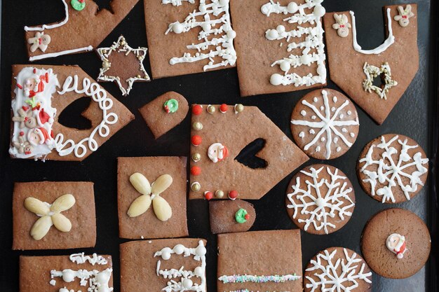 Photo directly above shot of cookies