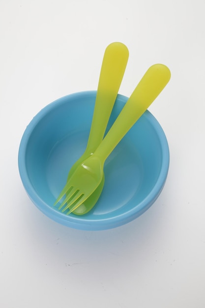 Directly above shot of empty bowl on white background