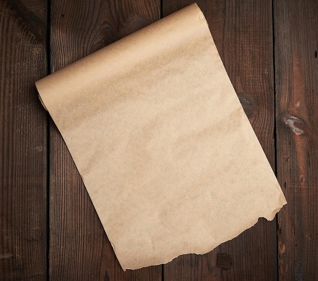 Photo directly above shot of empty paper on wooden table