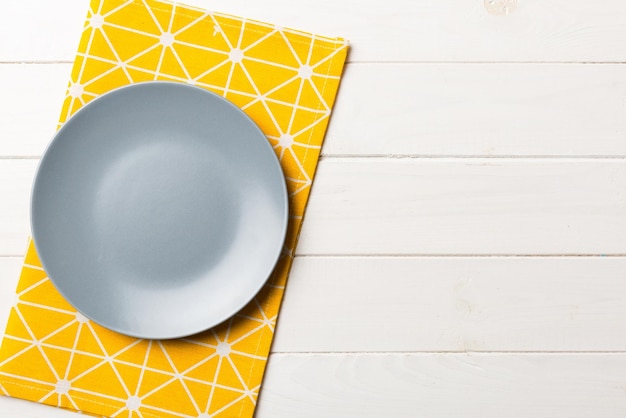 Directly above shot of empty plate on table