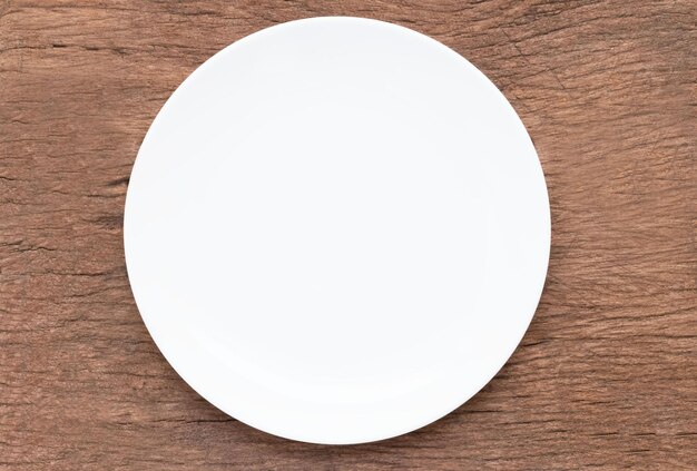 Photo directly above shot of empty plate on table