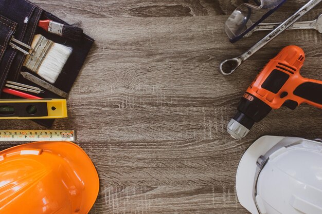 Photo directly above shot of equipment on table