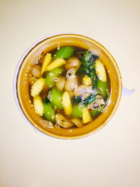 Directly above shot of fruits in bowl