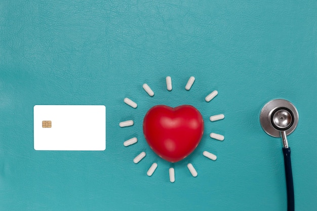 Directly above shot of heart shape decoration on table