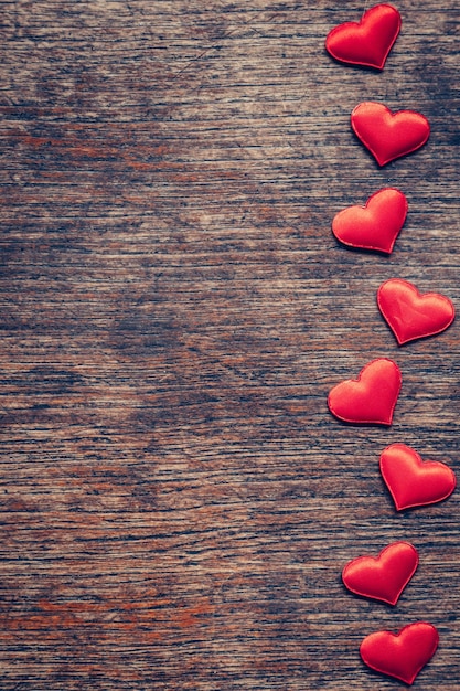 Photo directly above shot of heart shapes on table