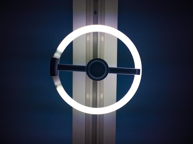 Directly below shot of illuminated decoration against ceiling