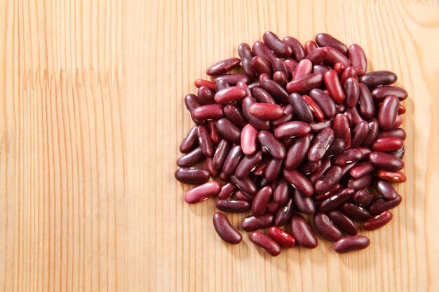 Photo directly above shot of kidney beans on table