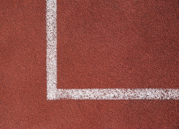 Foto direttamente sopra il tiro di linea sul campo sportivo