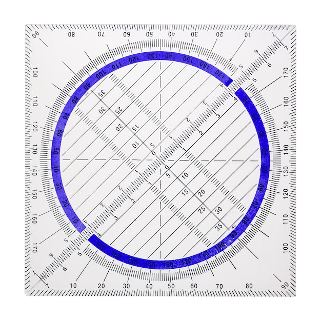 Foto direttamente sopra la ripresa dell'attrezzatura matematica