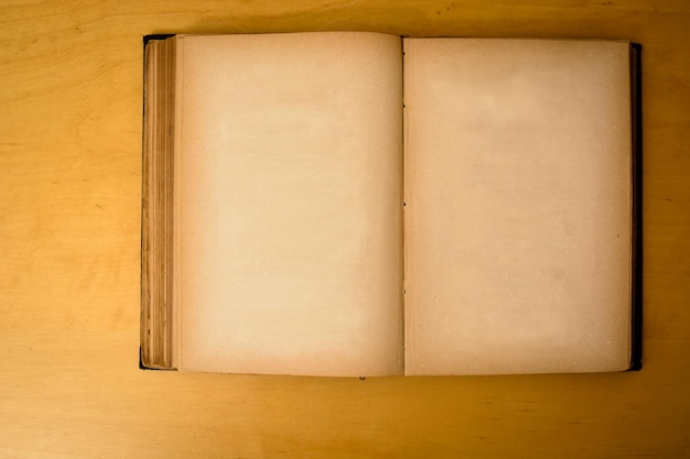directly above shot of open book on table