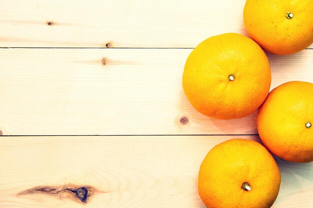 Directly above shot of oranges on table