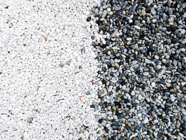 Photo directly above shot of pebbles at beach