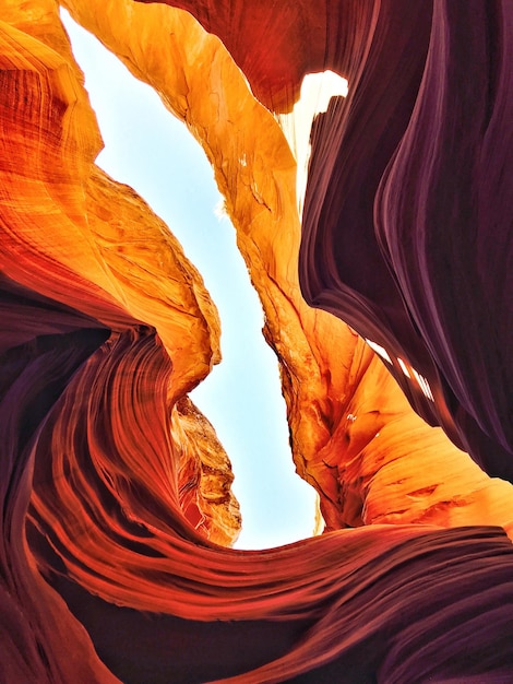 Photo directly below shot of rock formations at grand canyon national park