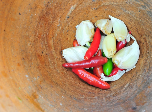 Photo directly above shot of spices in mortar