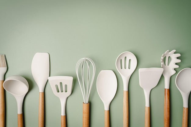 directly above shot of spoons on table