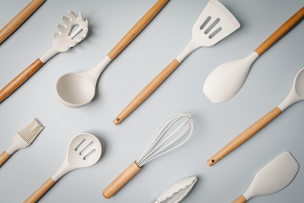 Photo directly above shot of spoons on table