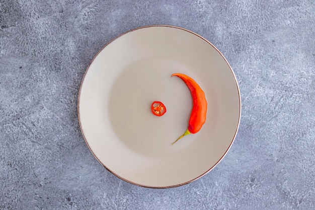 Directly above shot of strawberry slices on table