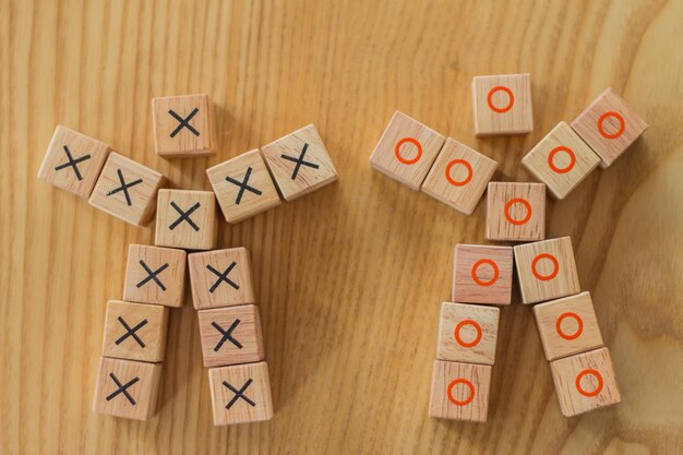 Directly above shot of toy blocks on table