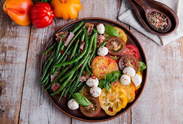 Directly above shot of vegetables on table