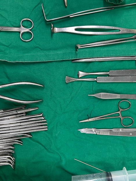 Photo directly above shot of work tools on table